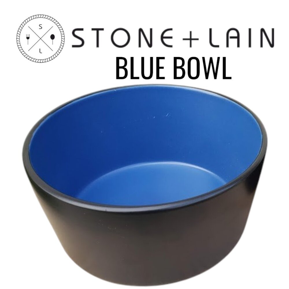 NEW Stone Lain Bowl Replacement Stoneware Dinnerware Set Blue Black Ramen Salad